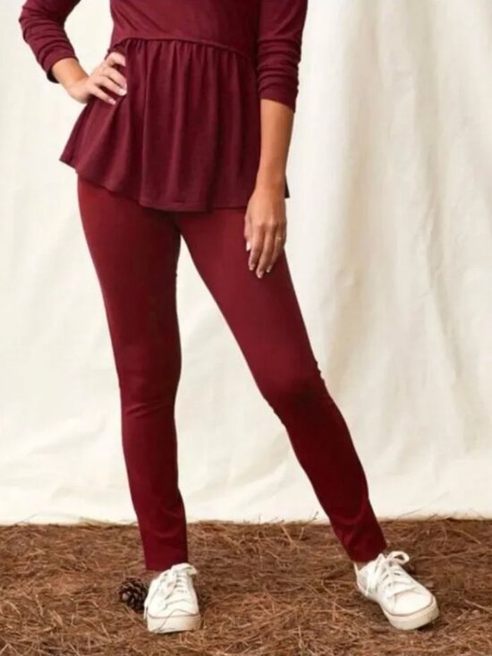 Matilda Jane Pants - Matilda Jane Wonder Legging Burgundy Size Medium NWT